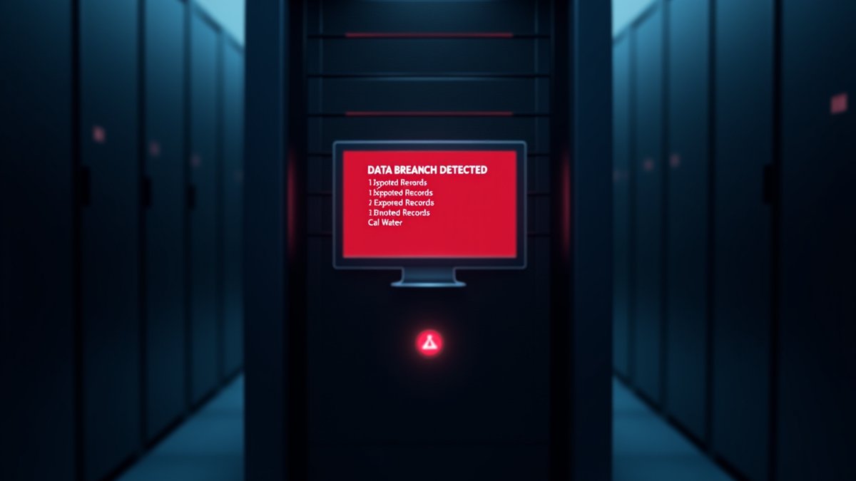 Cal Water server shows breach alert after Iran-linked hack leaks customer data.