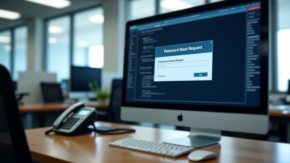 Social engineering attack on a corporate service desk for credential theft.