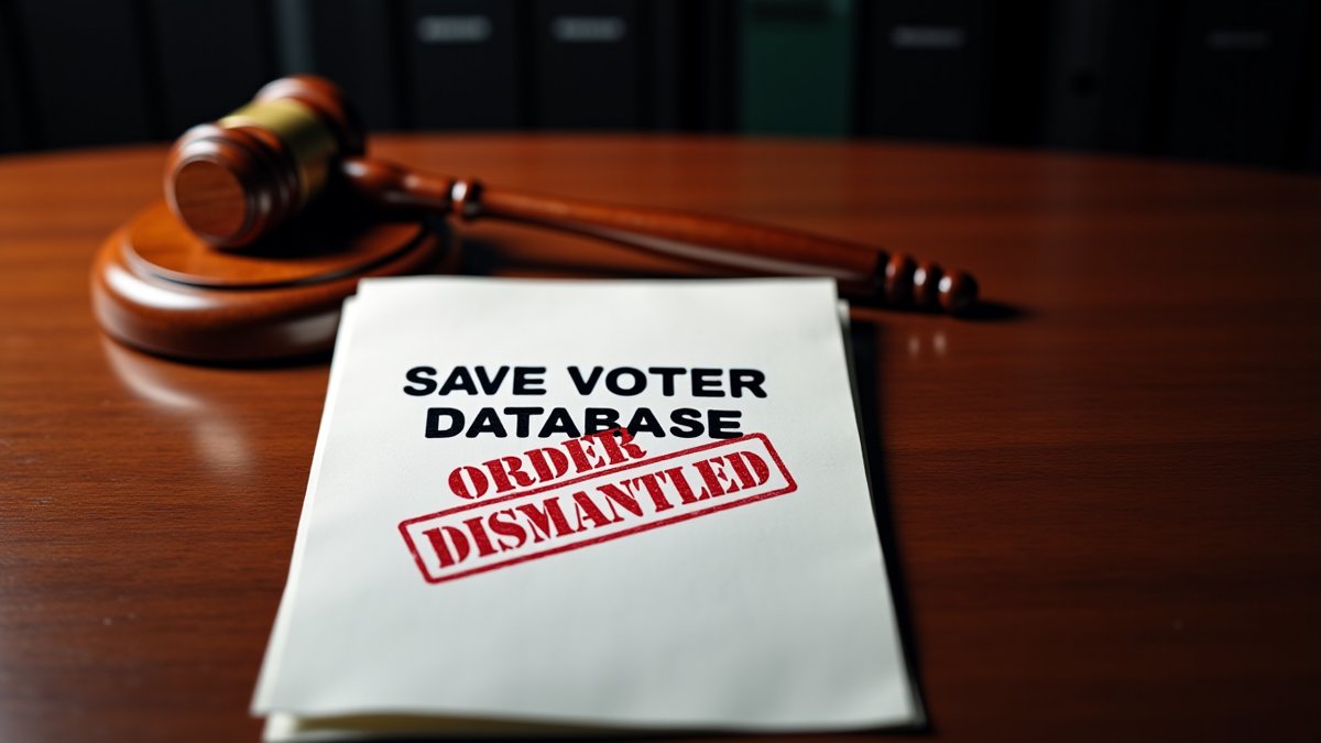 Federal judge orders dismantling of SAVE voter database for privacy violations.