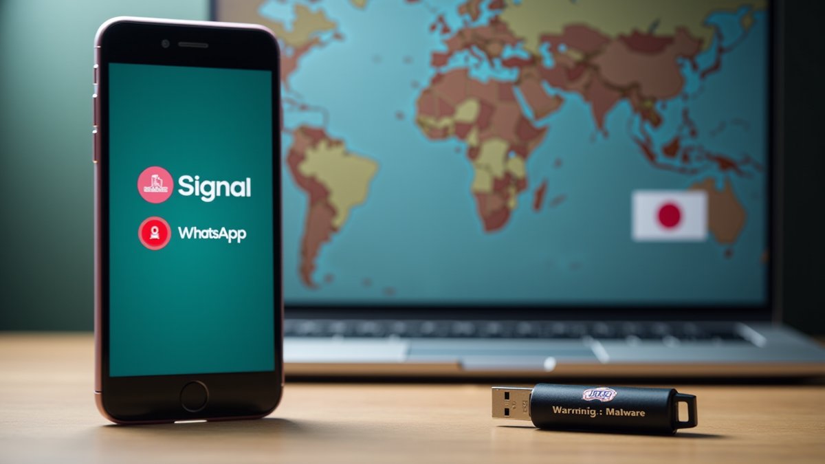 Russian phishing targets Signal/WhatsApp; China-linked USB malware hits Japanese military.