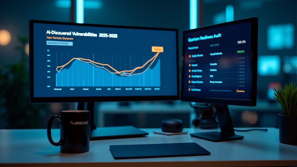 AI-driven vulnerability surge and quantum readiness gap visualized in SOC dashboard