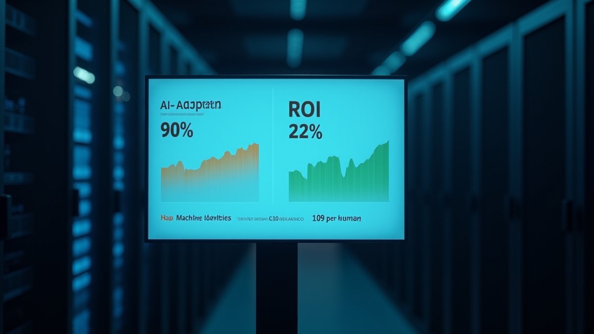 AI adoption at 90% but ROI only 22% as machine identities explode 109:1