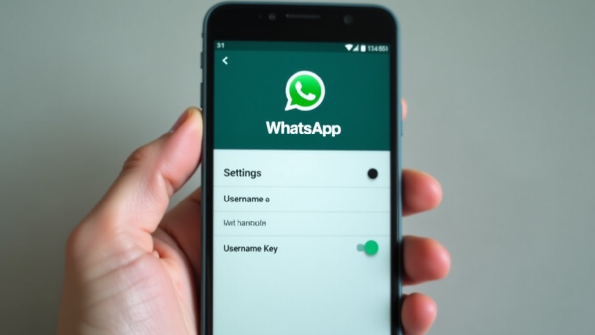 WhatsApp username setup screen showing new privacy feature to hide phone numbers.