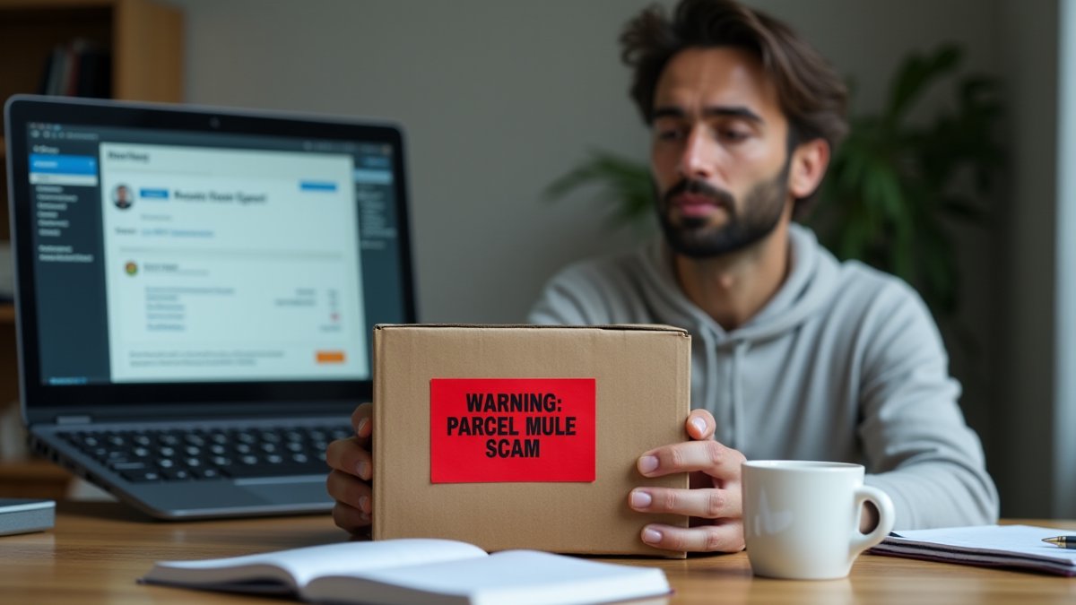 Parcel mule scam warning: fake 'Parcel Expert' job offers reship stolen goods.