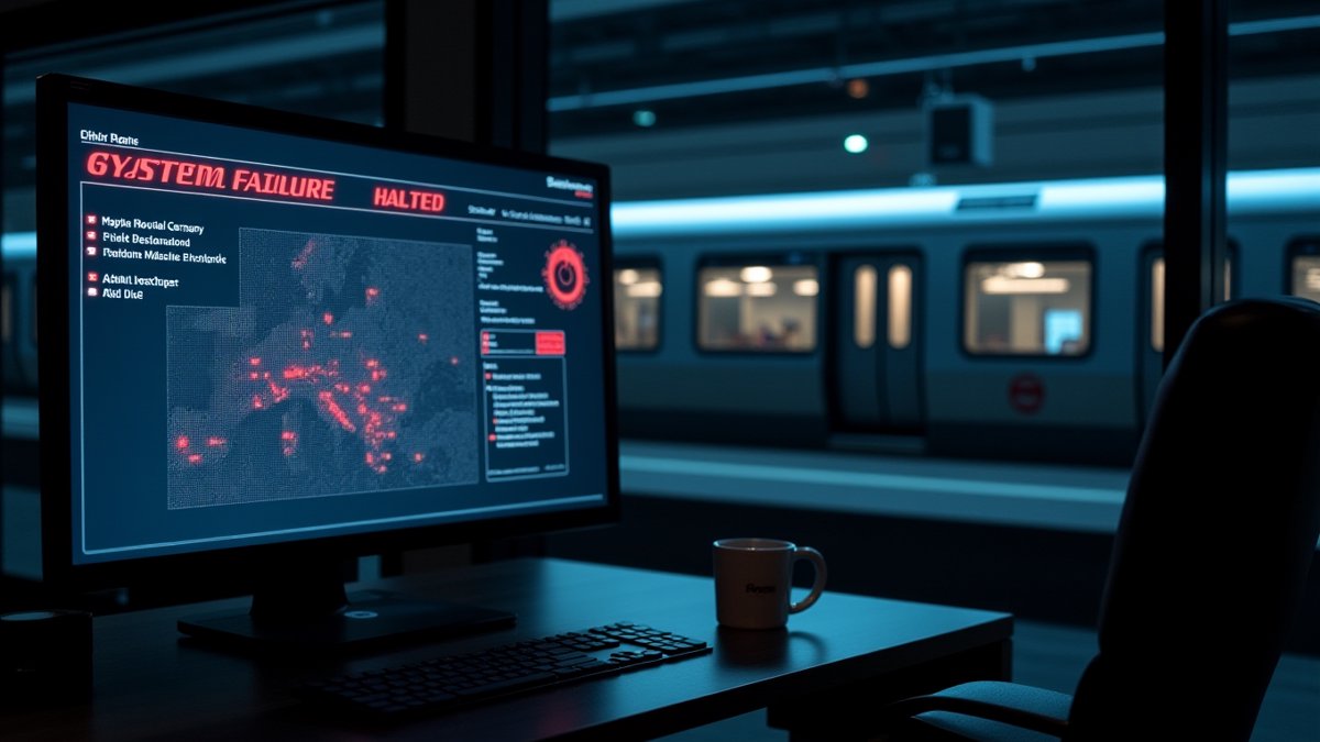 GSM-R failure halts all German trains, exposing legacy system risks.