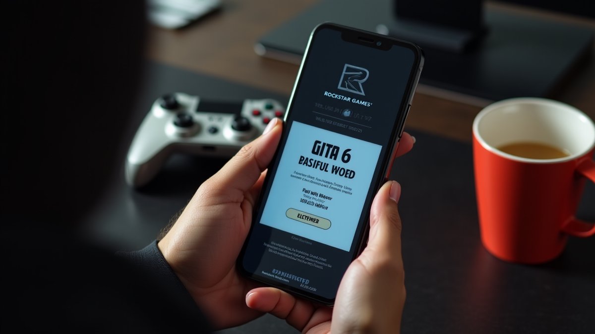 Fake GTA 6 early access site demands crypto payment on a smartphone.