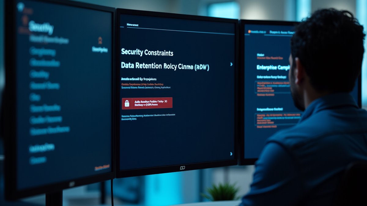 Fable 5 model interface with security constraints and compliance alert