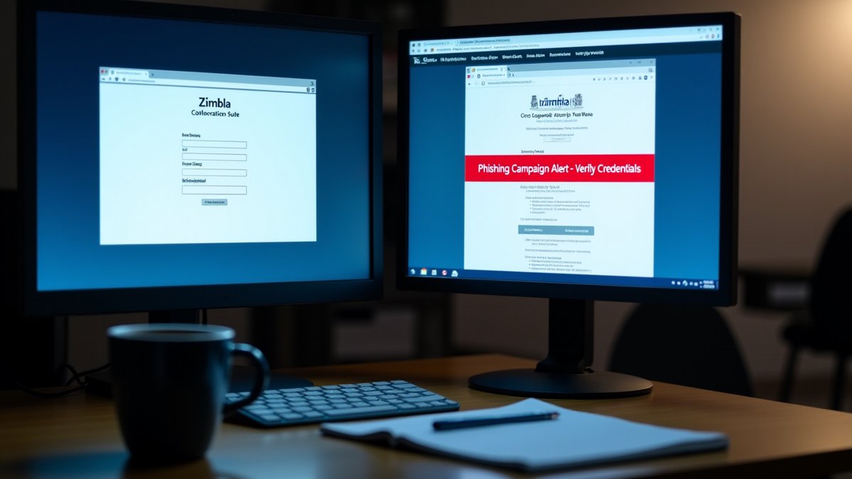 Zimbra phishing warning from unconfirmed Russian campaign, CISA advisory displayed