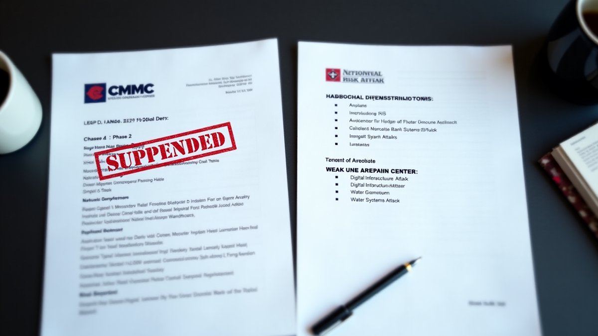 Pentagon halts CMMC Phase 2; UK updates risk register with cyber scenarios