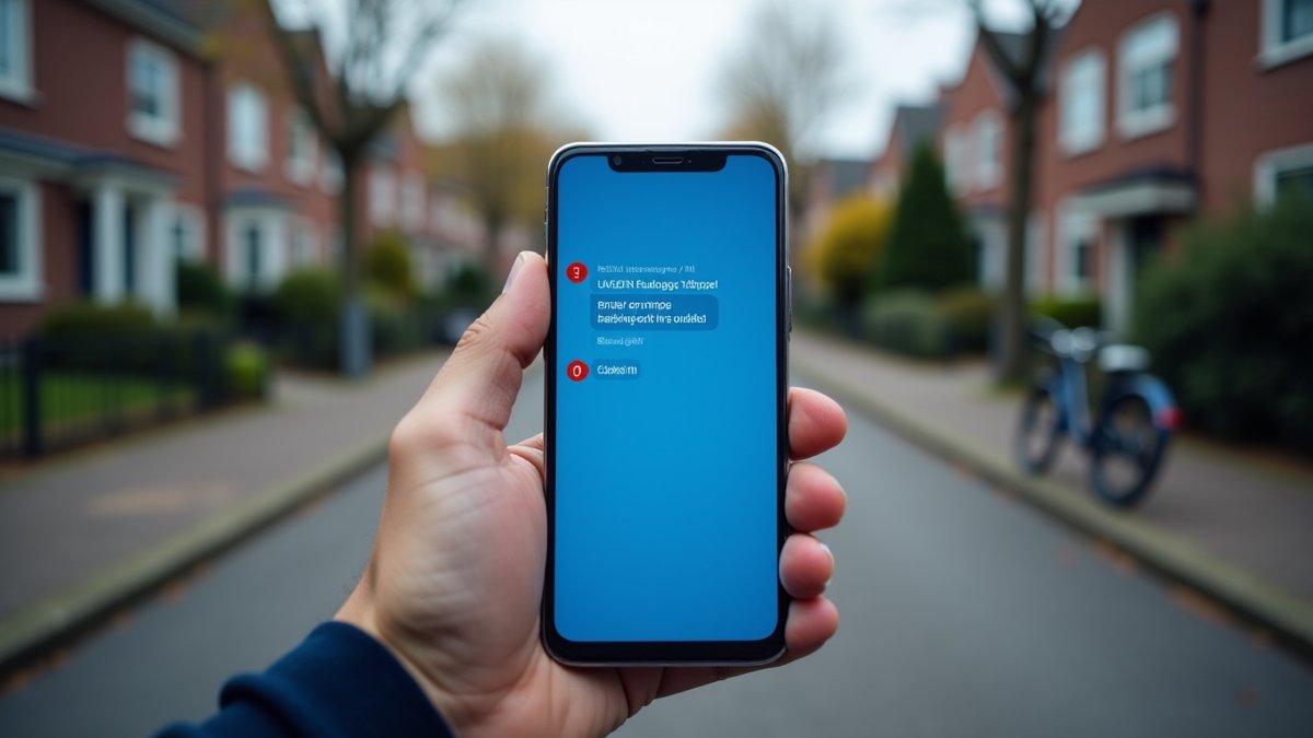 Fake delivery SMS on a phone: the face of modern payment fraud.