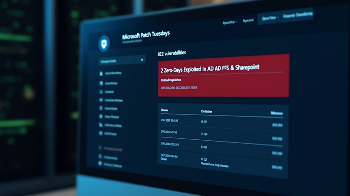 Microsoft's record Patch Tuesday: 622 flaws, two zero-days exploited in AD FS and SharePoint.