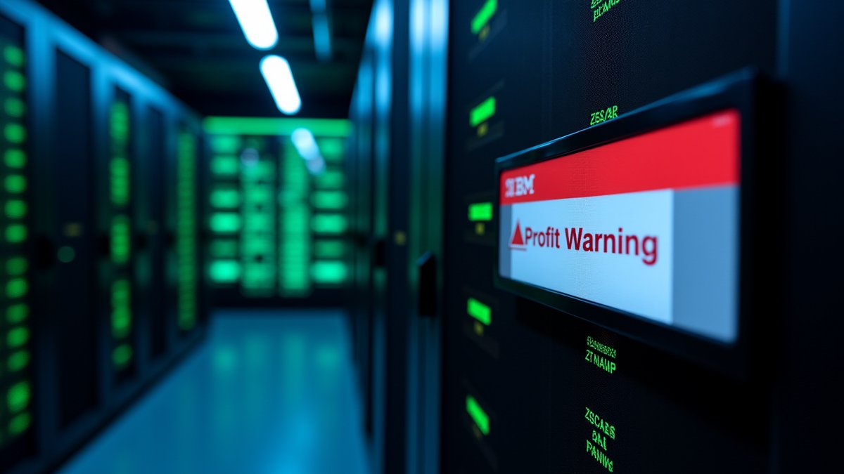 IBM profit warning as hardware spending surges; cybersecurity stocks rally.
