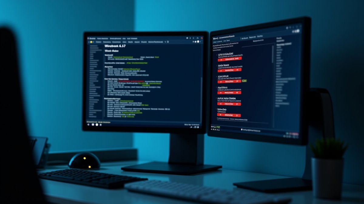 Wireshark 4.6.7 patch screen with active CVE alerts for four platforms.