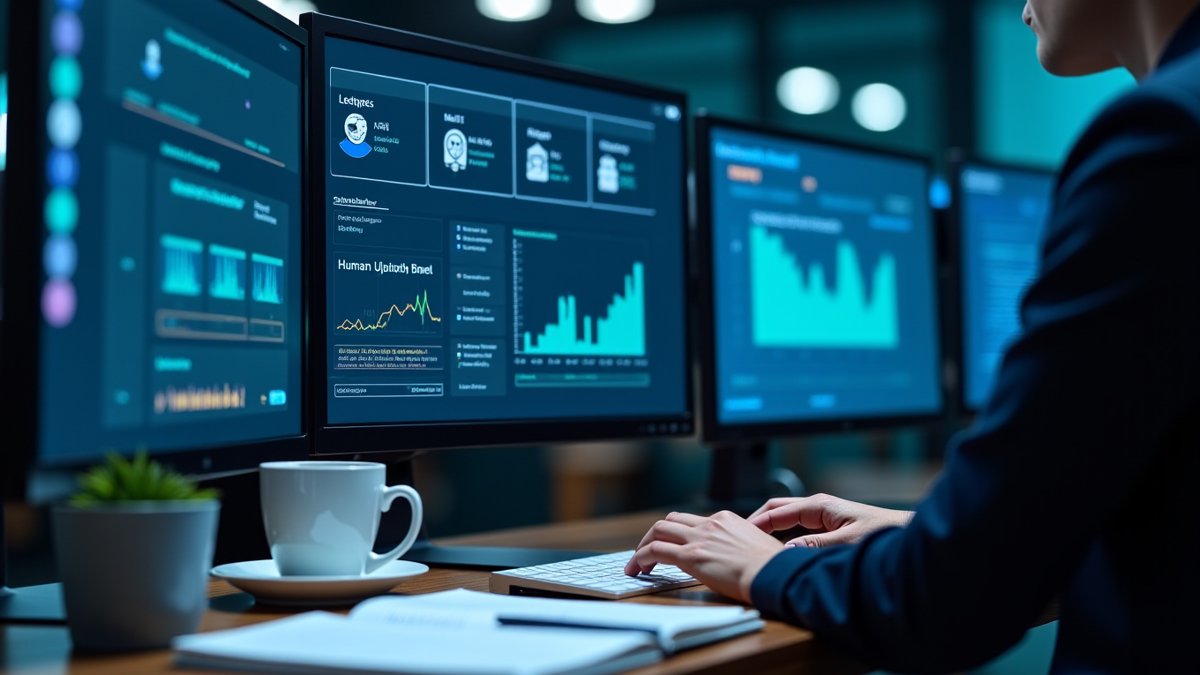 LatticeFlow AI platform dashboard with cybersecurity professional reviewing AI risk and validation data.