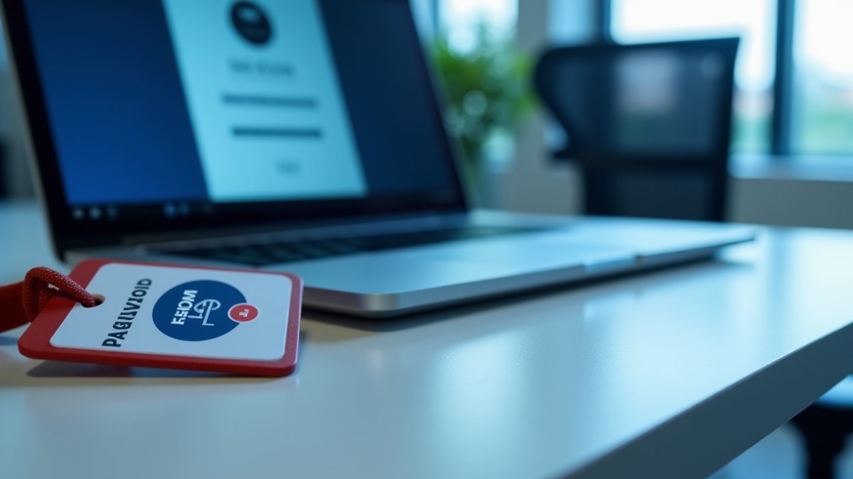 TfL employee badge and login screen after social engineering attack