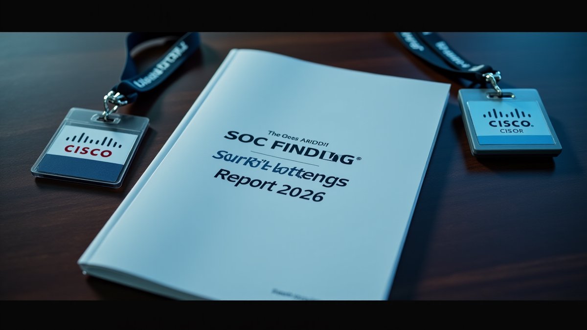 Cisco and Splunk SOC report at RSAC 2026 on a conference table.