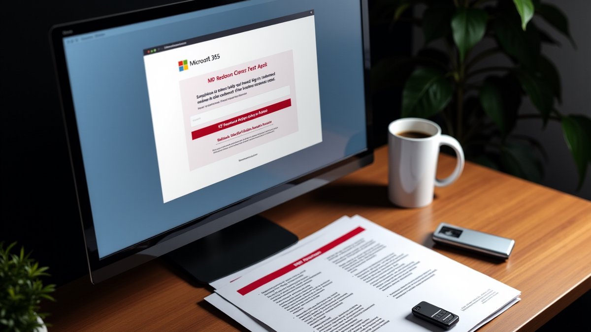 Microsoft 365 password spray attack alert on corporate login screen
