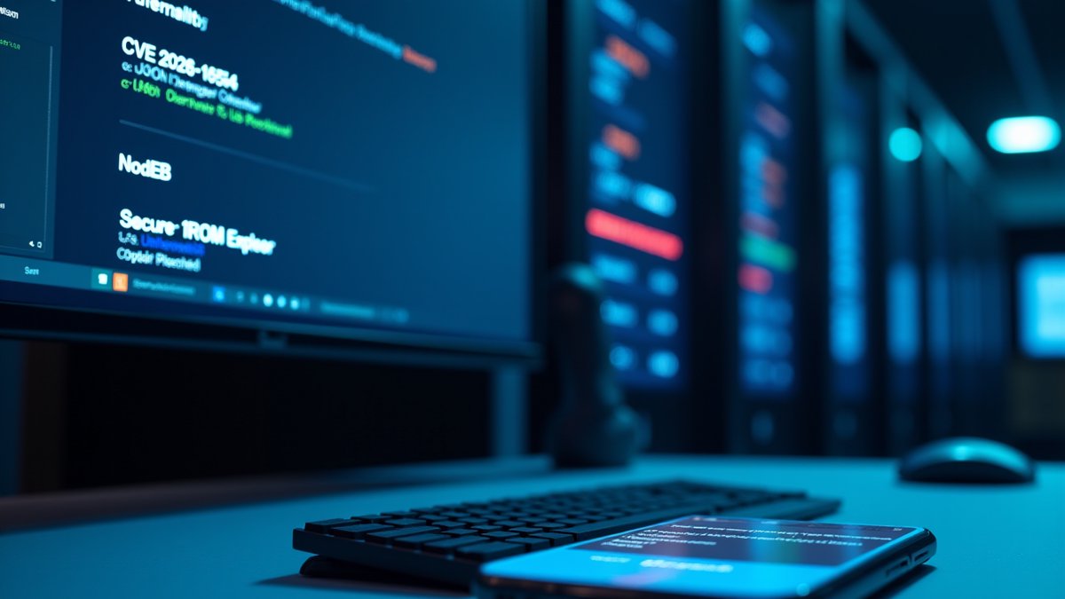 Server room dashboard shows cJSON, NodeBB, iOS jailbreak, and PyPI alerts.