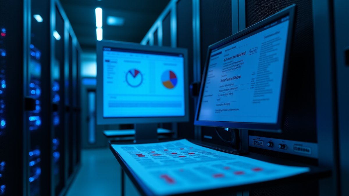 Hospital AI dashboard under HIPAA compliance review to prevent breach reporting