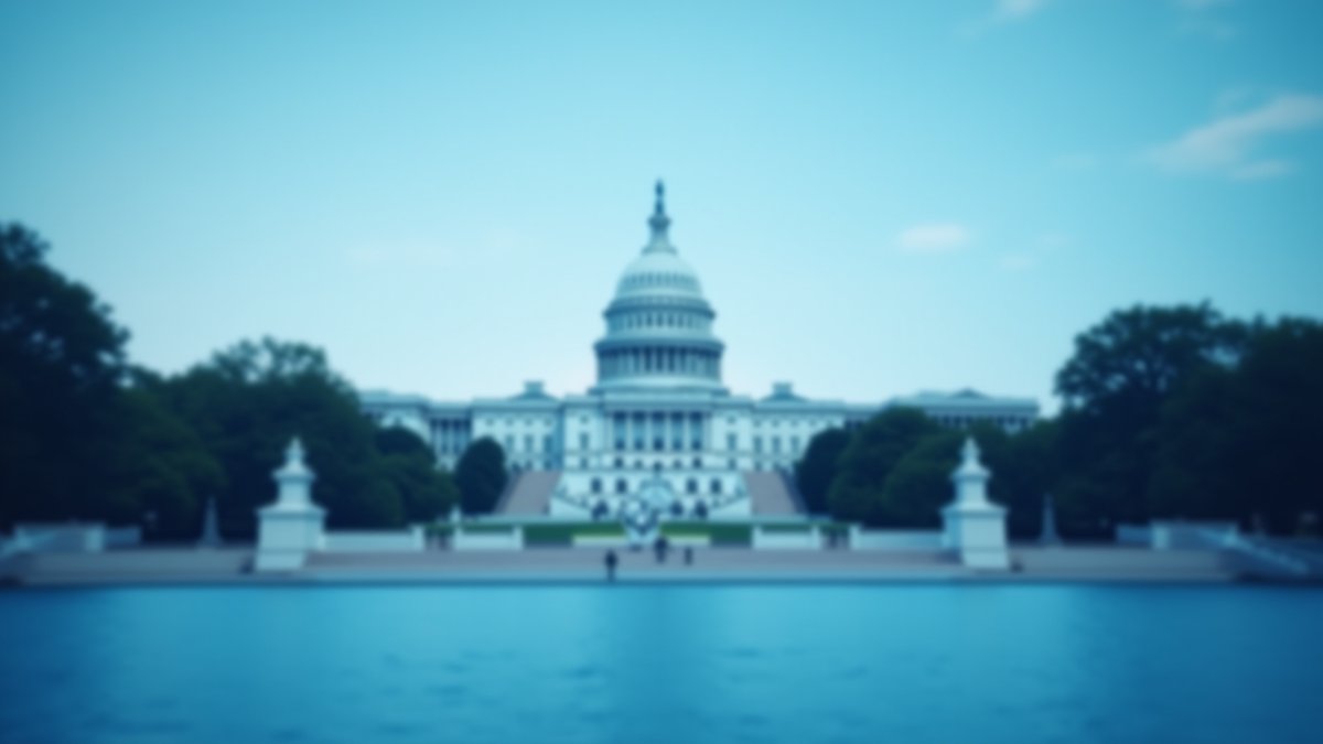 U.S. Capitol with digital overlay represents new cyber ambassador and AI policy shift.