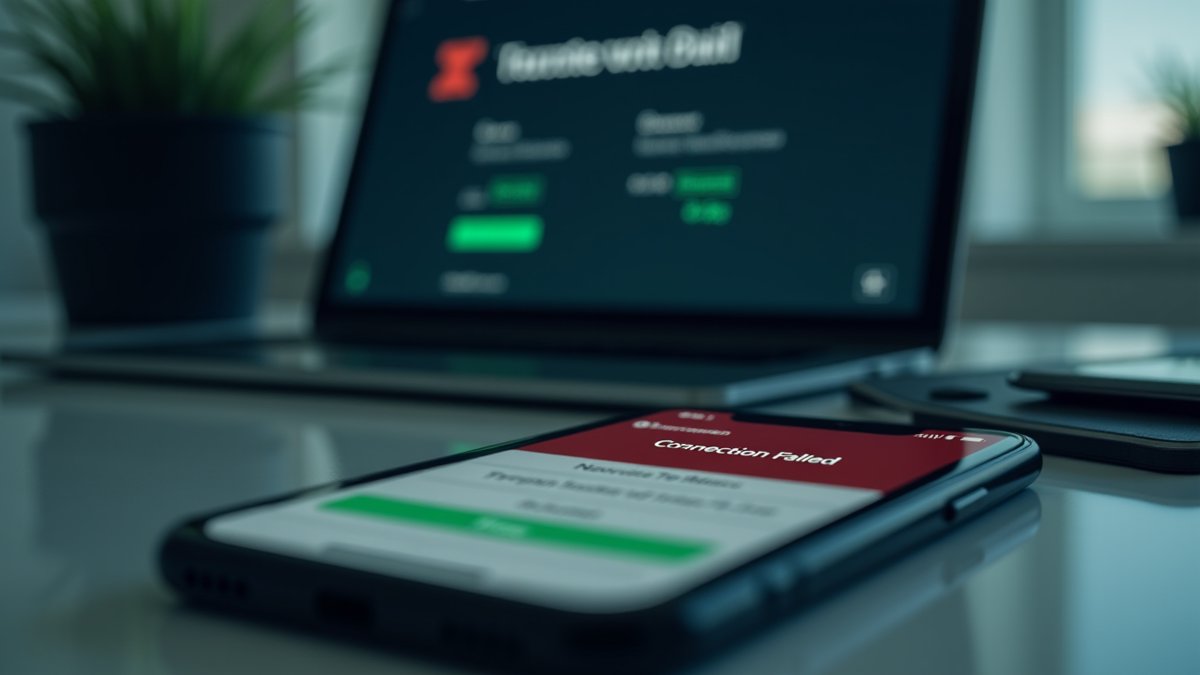 Threema app displays connection error on phone and laptop, illustrating a major service outage.