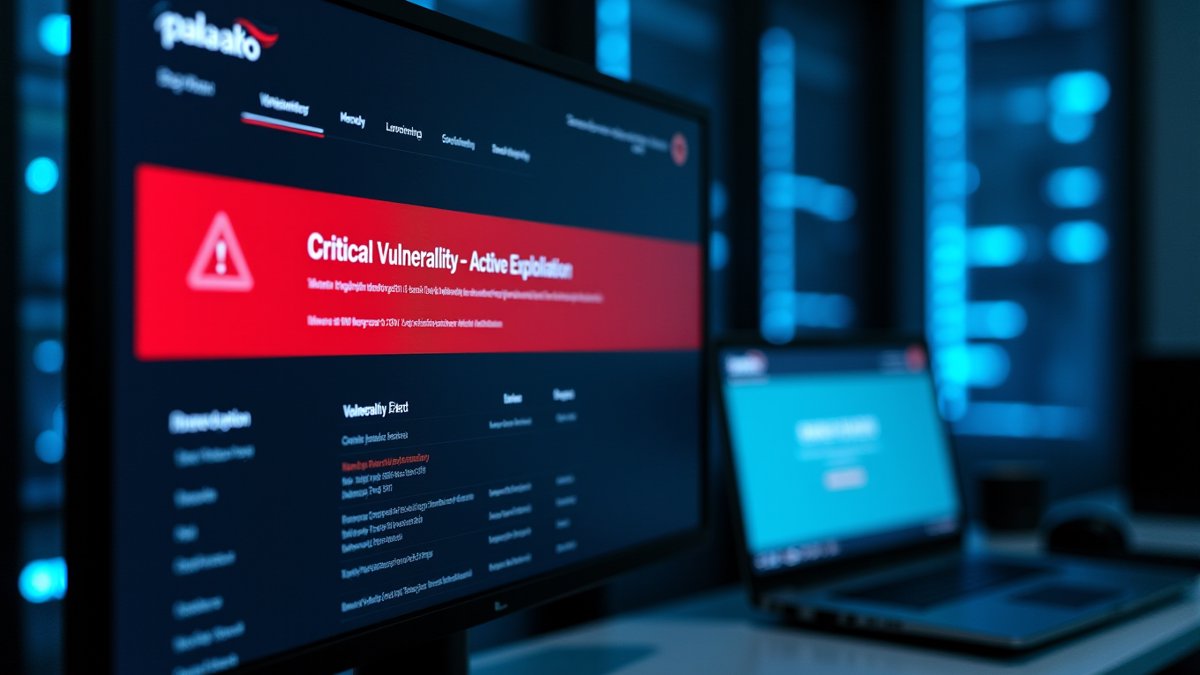 PAN-OS firewall alert and passkey warning illustrate converging VPN exploitation and passwordless authentication attacks.