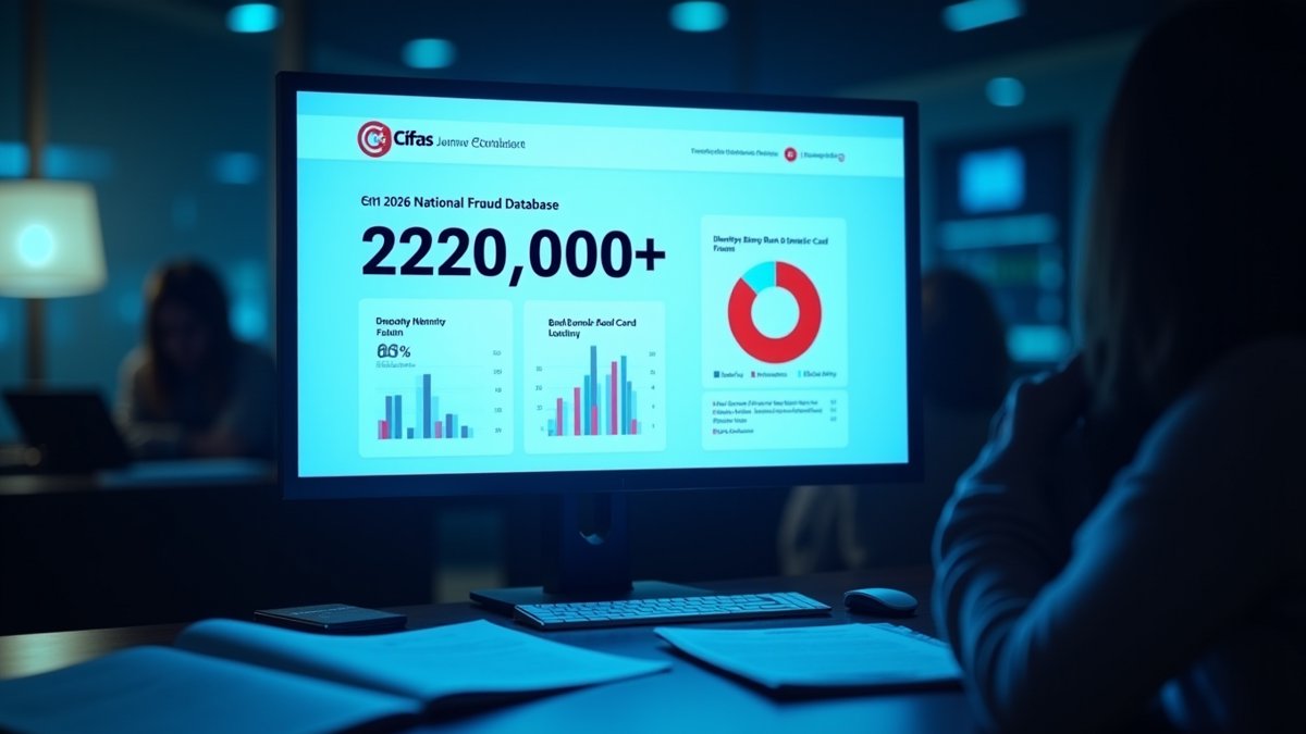 UK fraud cases hit record 220,000 in H1 2026; identity fraud up 9%, bank scams dominate.