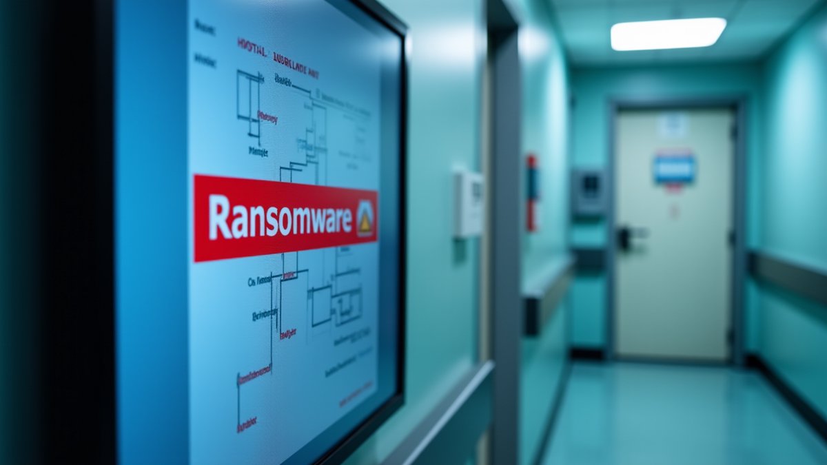 Ransomware disrupts hospital building systems, affecting doors and HVAC in Winnipeg.