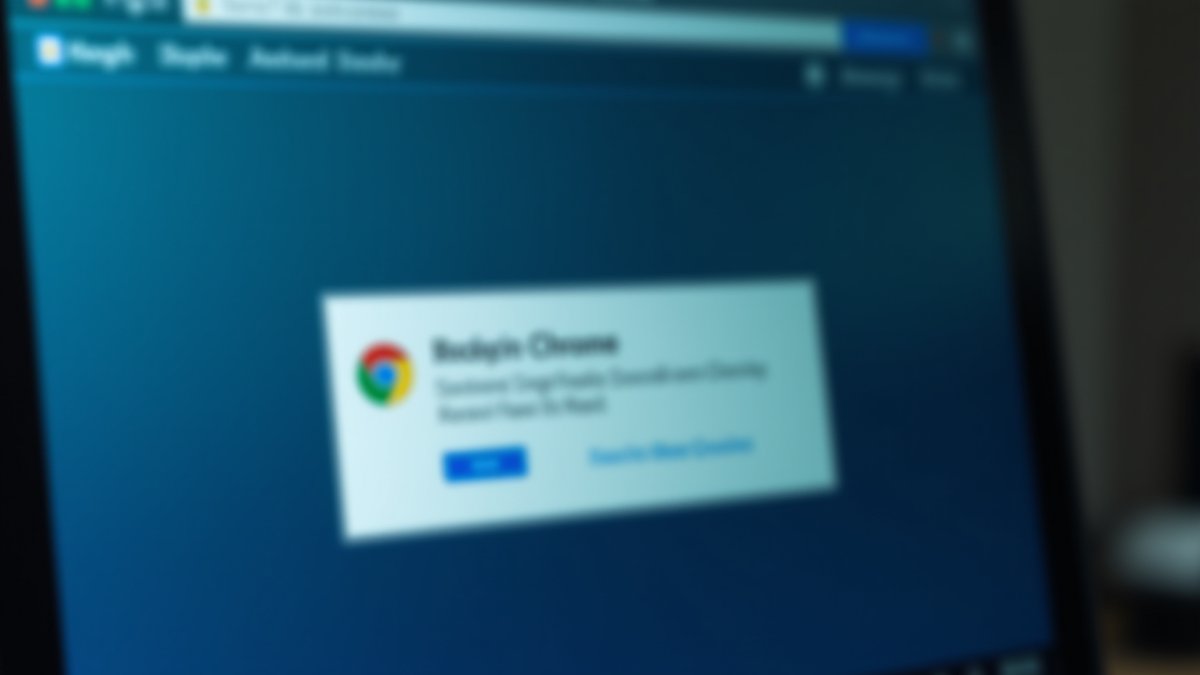 Chrome browser displays a critical security alert for an emergency patch, fixing an actively exploited zero-day vulnerability.