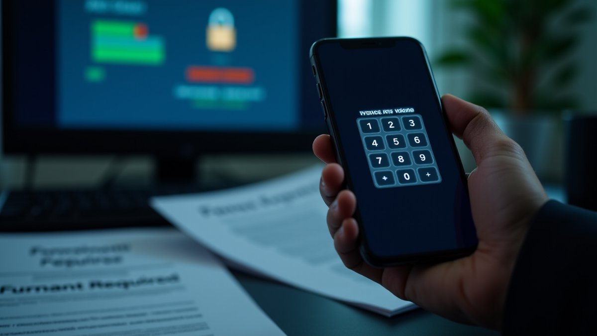 Smartphone duress passcode and Fourth Amendment warrant document in a forensic setting.
