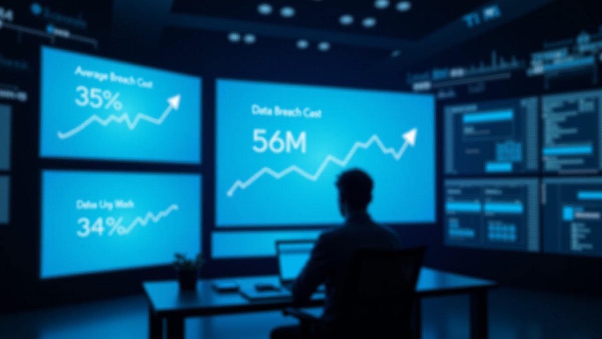Data breach costs reach $6M average, driven by AI-enabled attacks and evolving threats.
