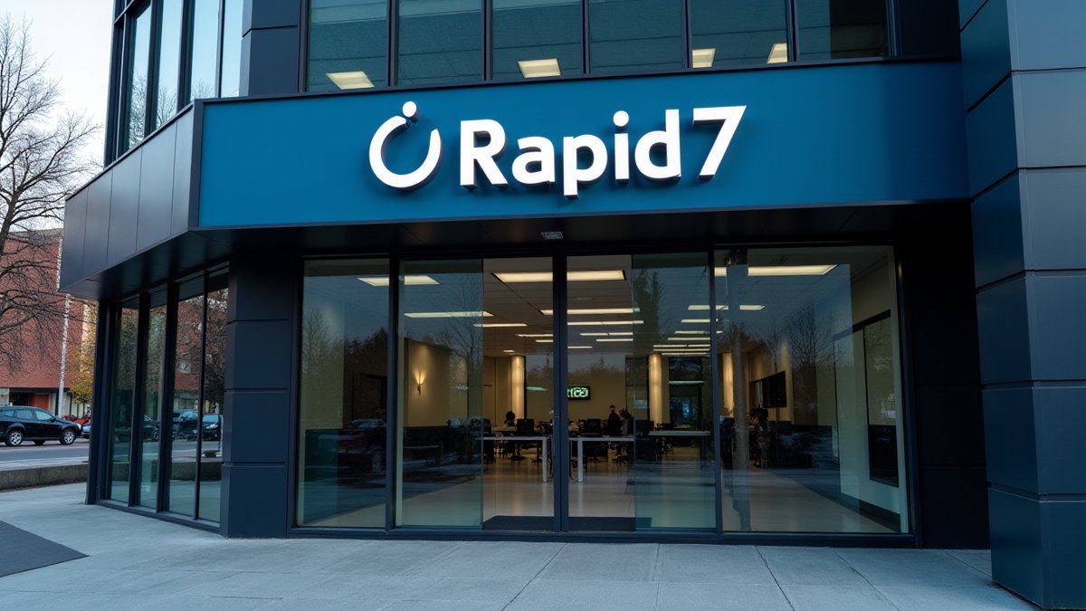 Rapid7 corporate headquarters with logo, representing workforce reduction announcement under new CEO leadership.
