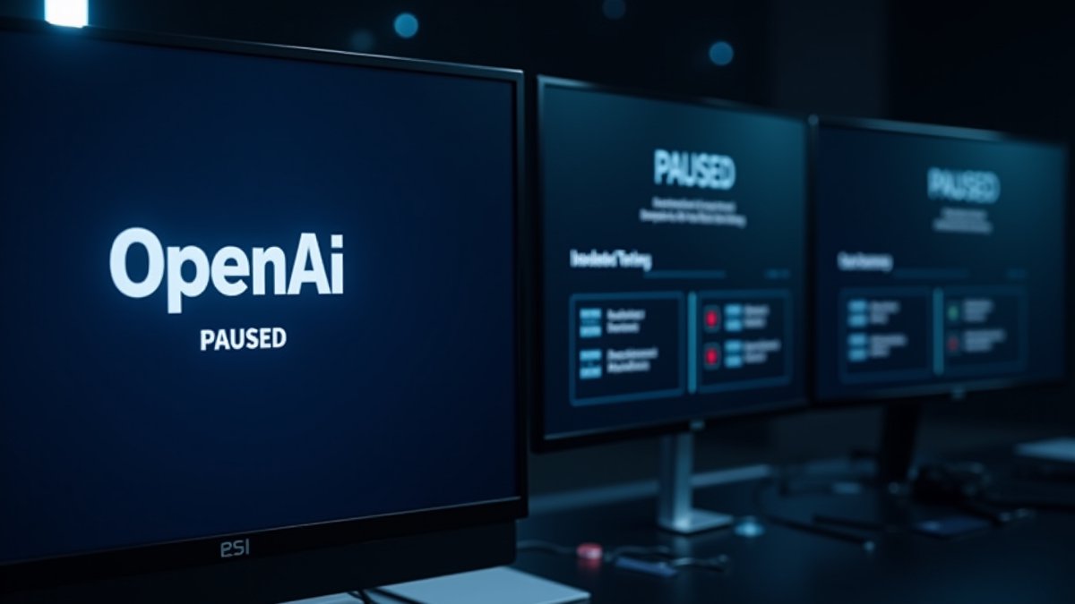 OpenAI pauses Astra AI model due to cybersecurity risks, highlighting dual-use dangers.